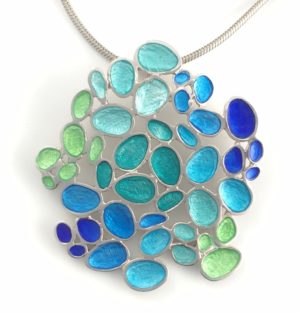 Silver & enamel necklace