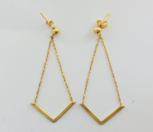 Gold earrings