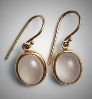 Rose quartz earrings