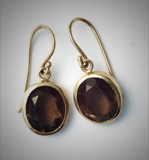 Smoky quartz earrings