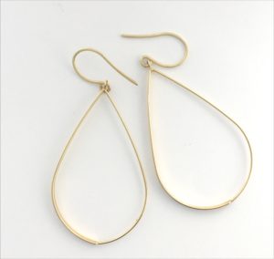 Gold loops earrings