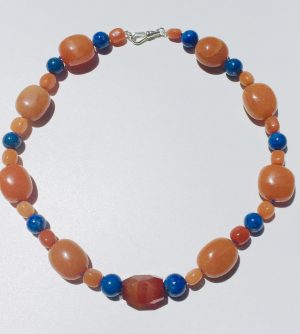 Carnelian & lapis necklace